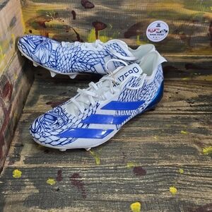 Men Adidas Adizero‎ Electric Grafiti Football Cleats Navy/White IH8569 Size 11